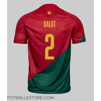 Portugal Diogo Dalot #2 Hjemmedrakt VM 2022 Kortermet